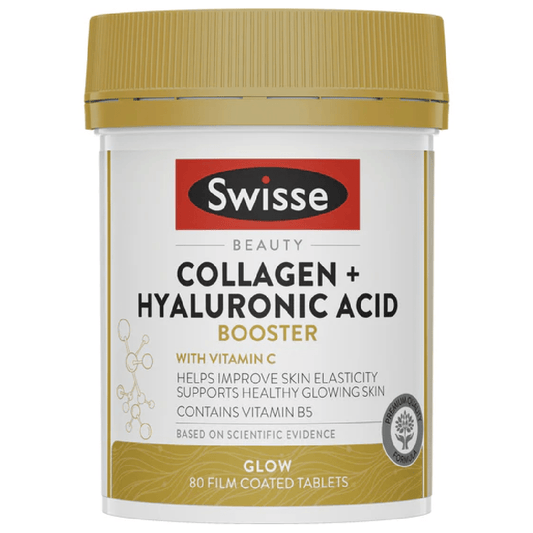 Swisse Beauty Collagen + Hyaluronic Acid Booster 80 Tablets