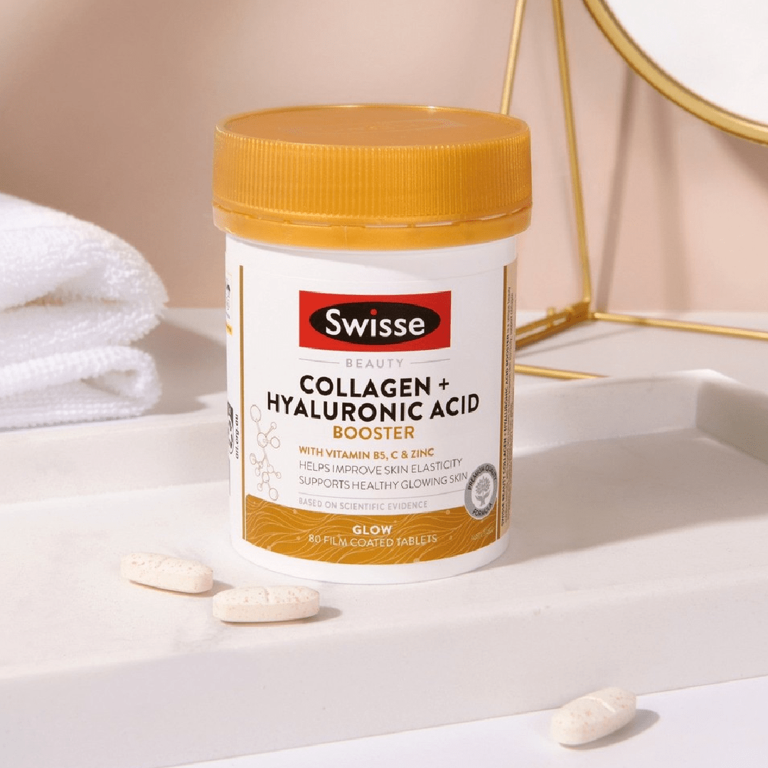 Swisse Beauty Collagen + Hyaluronic Acid Booster 80 Tablets