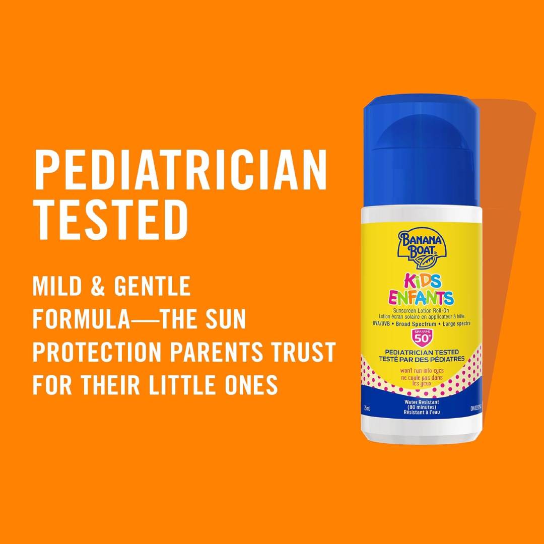 Banana Boat Kids SPF 50+ Roll-On Sunscreen 75ml