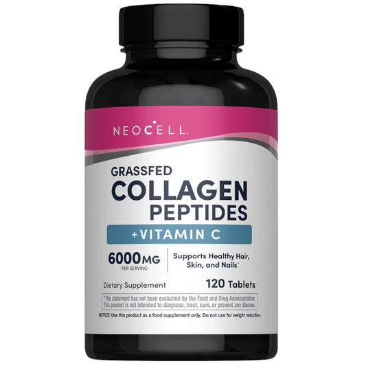 NeoCell Grassfed Collagen Peptides + Vitamin C – 120 Tablets