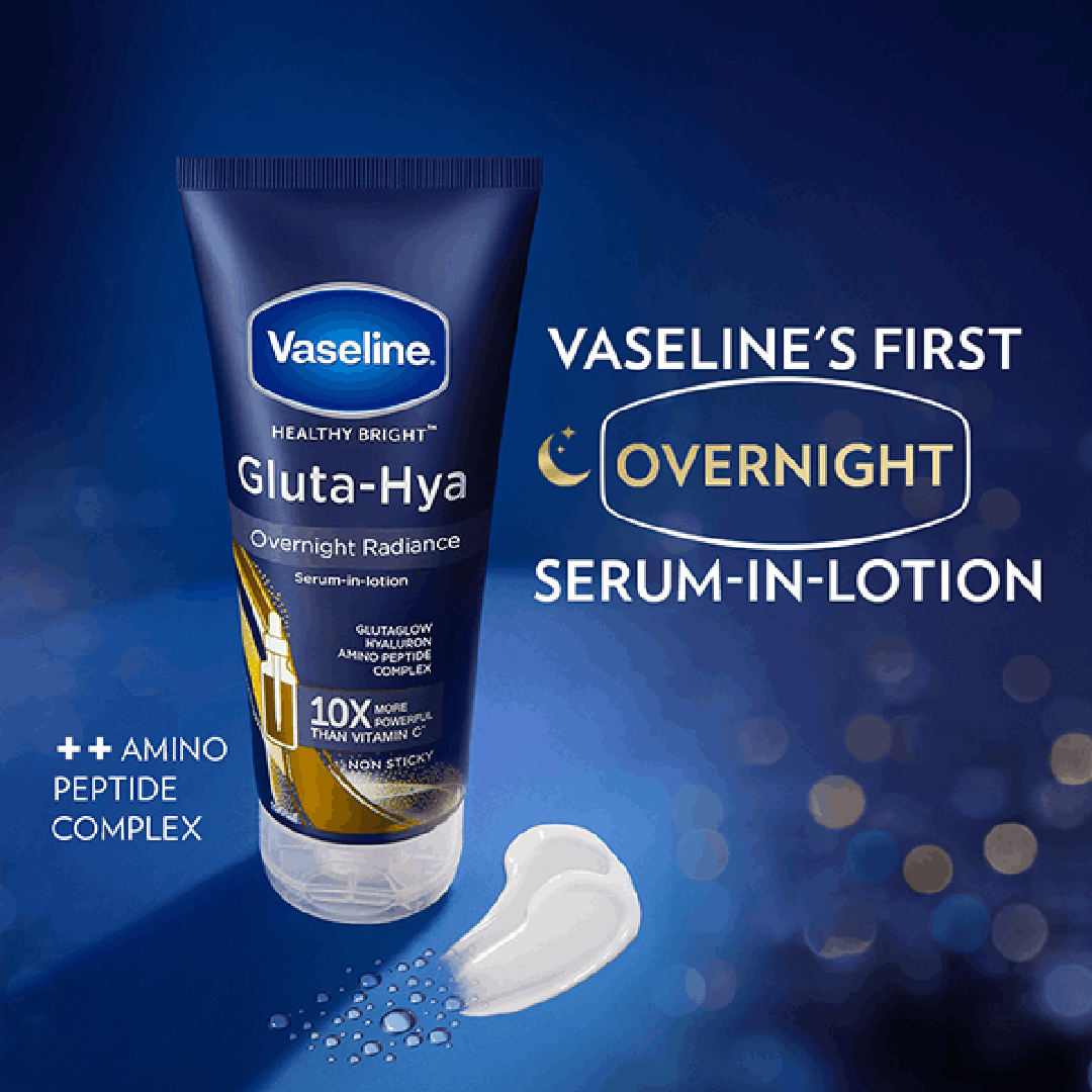 Vaseline Gluta-Hya Overnight Radiance Serum Lotion 300ml