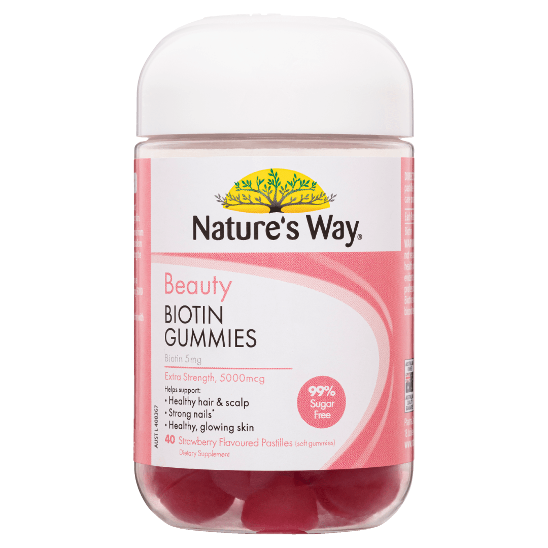Nature’s Way Beauty Biotin Gummies 40 – Strawberry