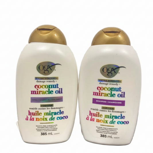 OGX Extra Strength Damage Remedy+ Coconut Miracle Oil Shampoo & Conditioner Set 385ml