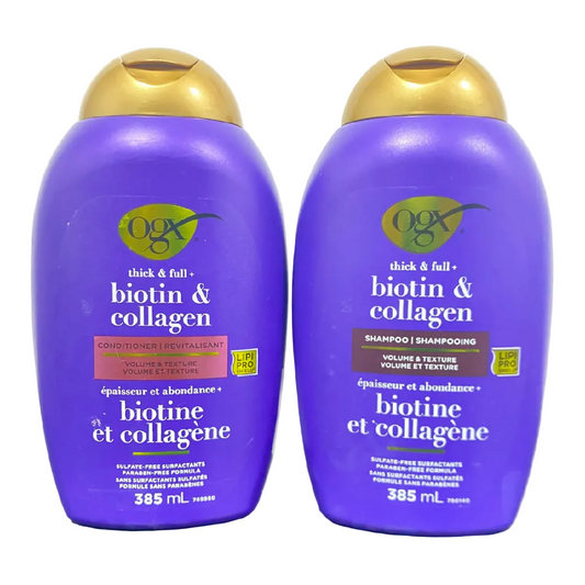 OGX Biotin &amp; Collagen Shampoo + Conditioner Set 385ml