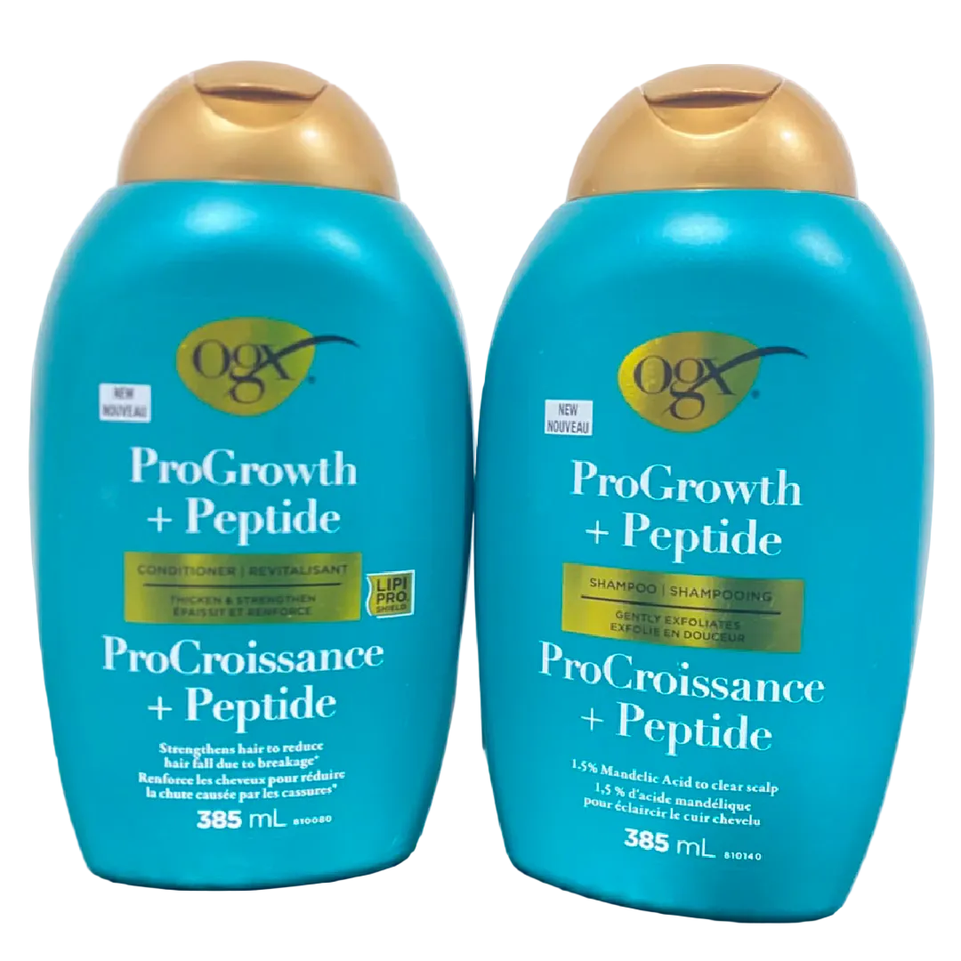 OGX ProGrowth+ Peptide Shampoo & Conditioner Set 385ml