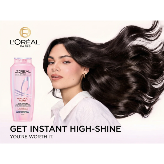 L'Oréal Paris Hair Expertise Glycolic Gloss Shine Boosting Shampoo 375ml