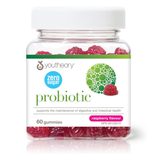 Youtheory Raspberry Flavoured Probiotic Gummies 60 Count