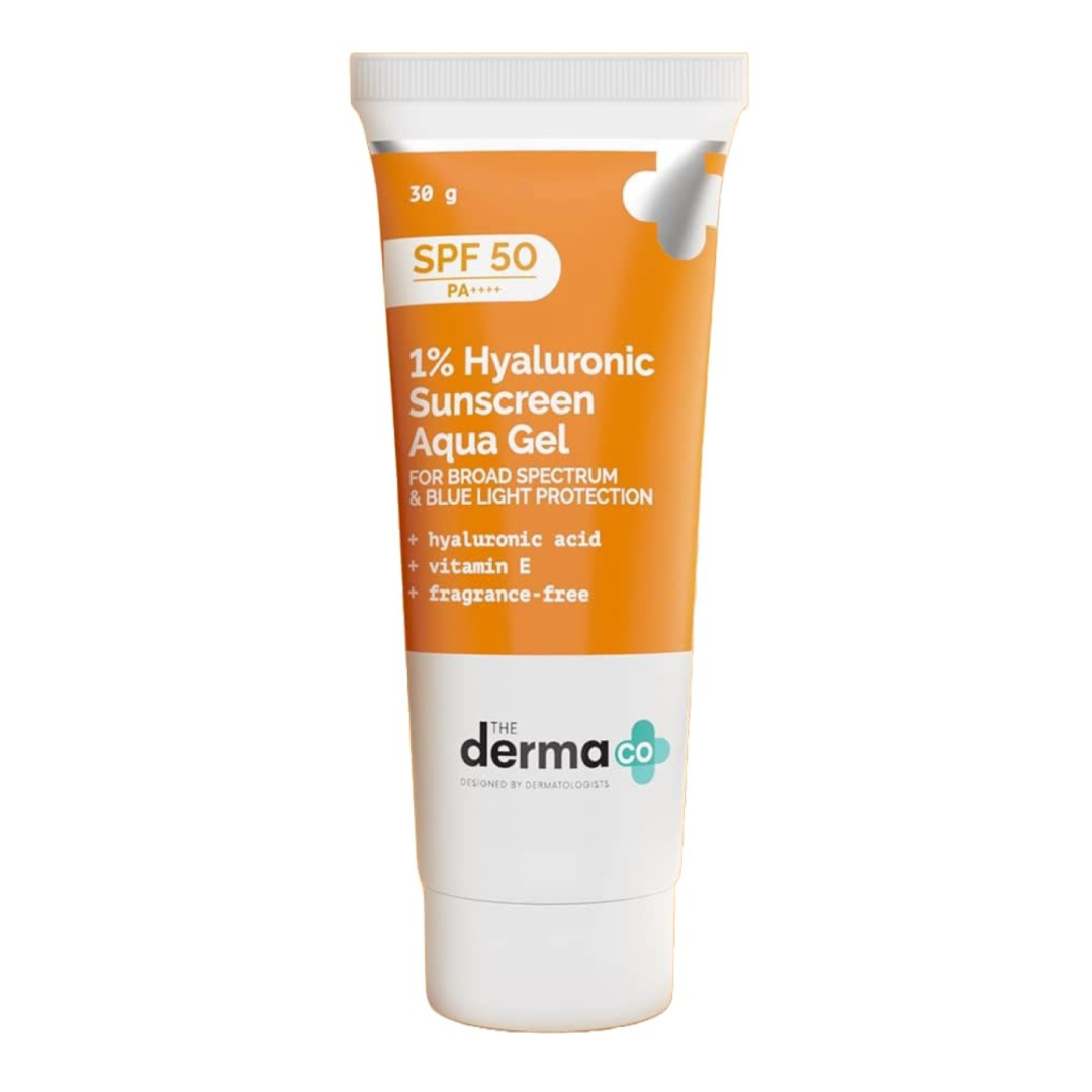 The Derma Co. 1% Hyaluronic Sunscreen Aqua Gel SPF 50 PA++++ 30g