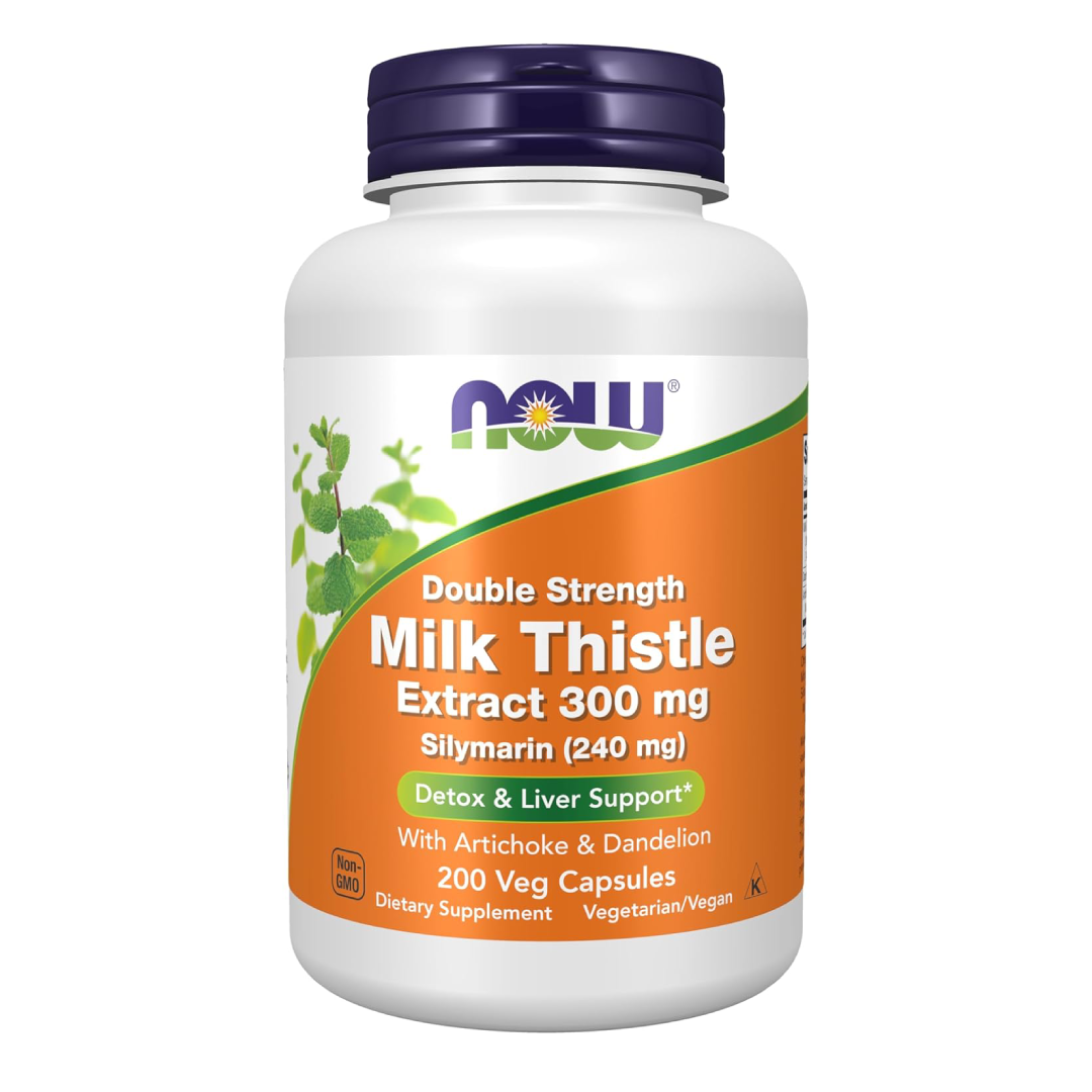 NOW Foods Silymarin Milk Thistle Extract 300mg – 200 Veg Capsules