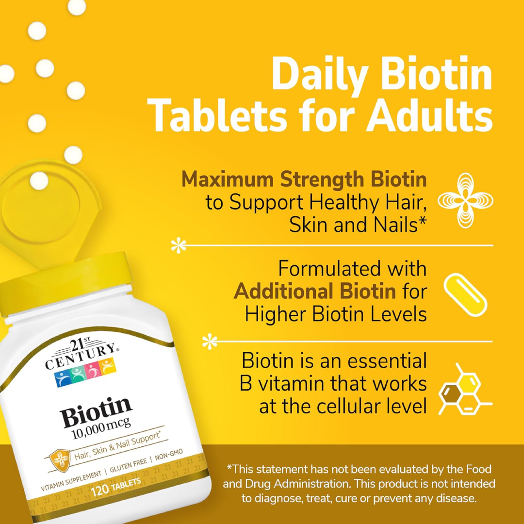 21st Century Biotin 1000 mcg Tablets (110 Count)