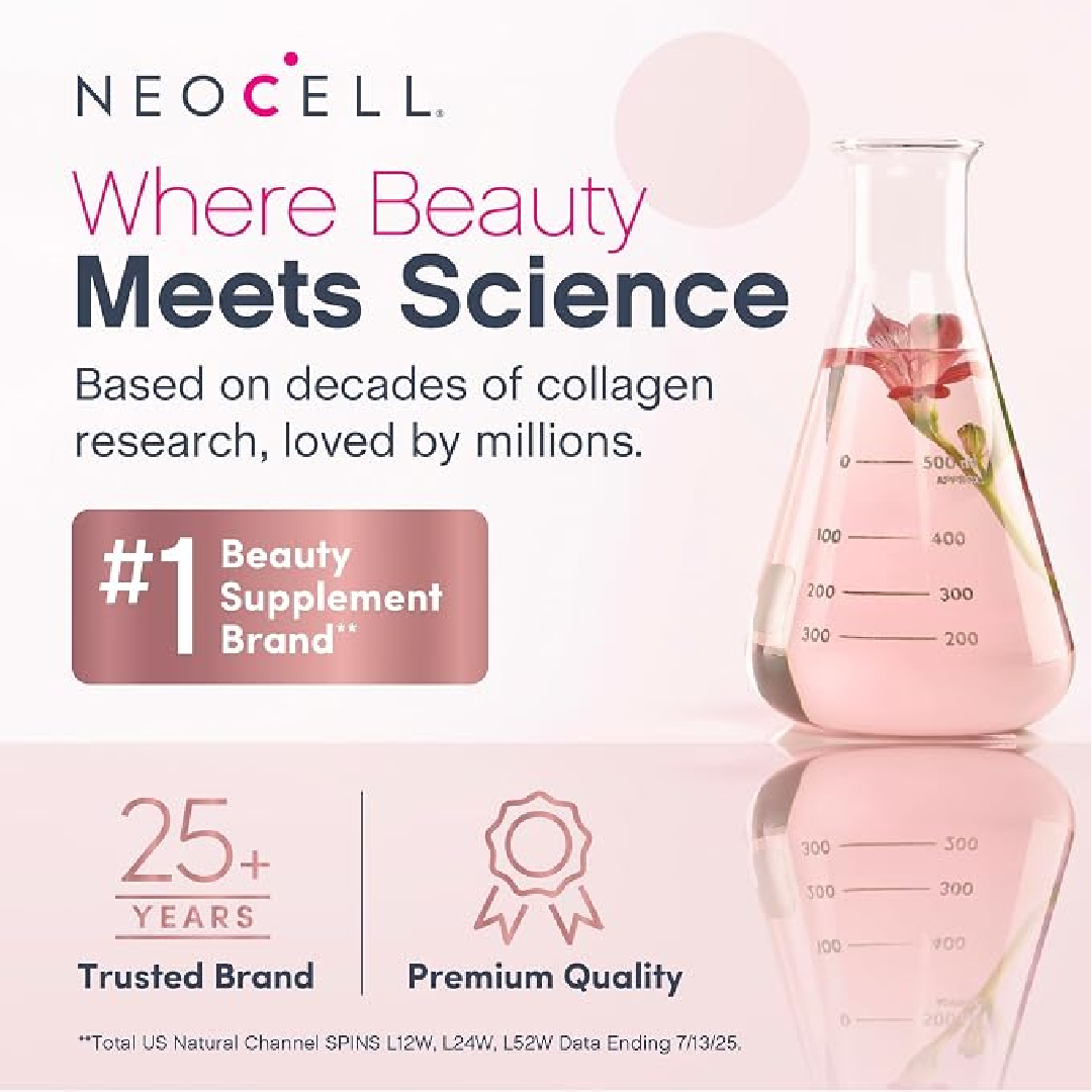 NeoCell Hair, Skin & Nails Vitamins with Collagen – 150 Softgels