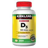 Kirkland Signature Vitamin D3 2000 IU 600 Softgels