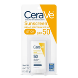 CeraVe 100% Mineral Sunscreen Stick SPF 50 Face & Body 0.47oz