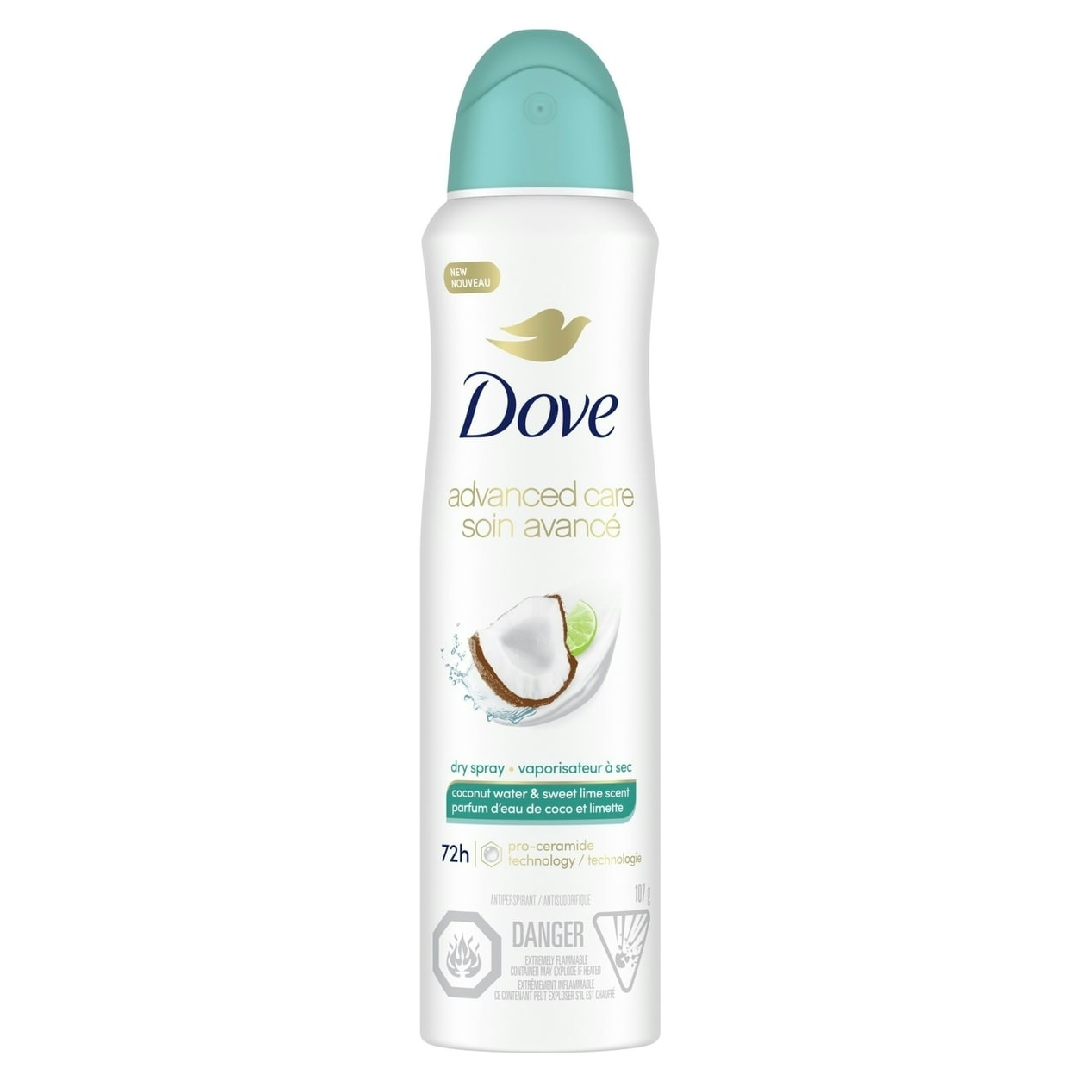 Dove Advanced Care Coconut Water Antiperspirant 72H 107g
