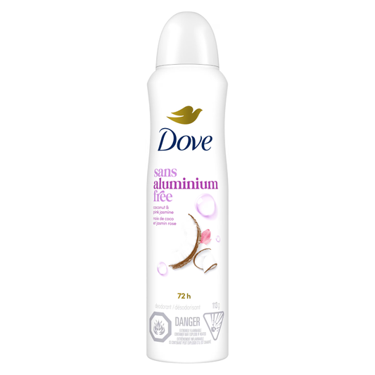 Dove 0% Aluminum Coconut &amp; Pink Jasmine Deodorant Spray 113ml