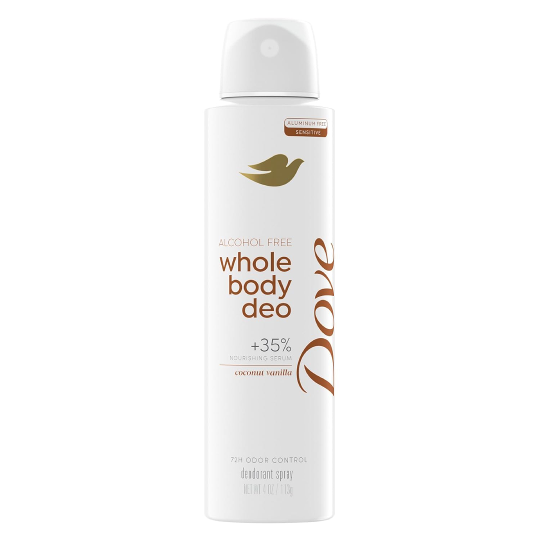 Dove Coconut Vanilla Whole Body Deodorant Spray 4oz 113g