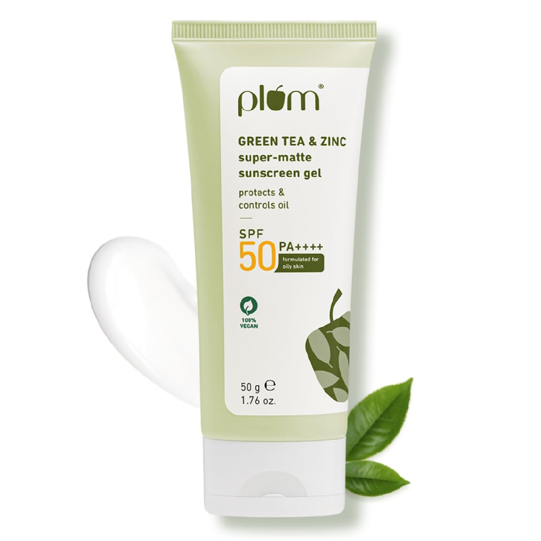 Plum Green Tea &amp; Zinc Super Matte Gel Sunscreen SPF 50 PA++++ 50g