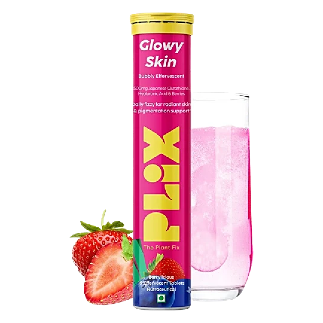 PLIX Olena Glutathione Skin Glow Effervescent Tablets – Strawberry, 15 Tablets