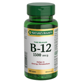 Nature's Bounty Vitamin B-12 1500 mcg Time Release – 80 Tablets