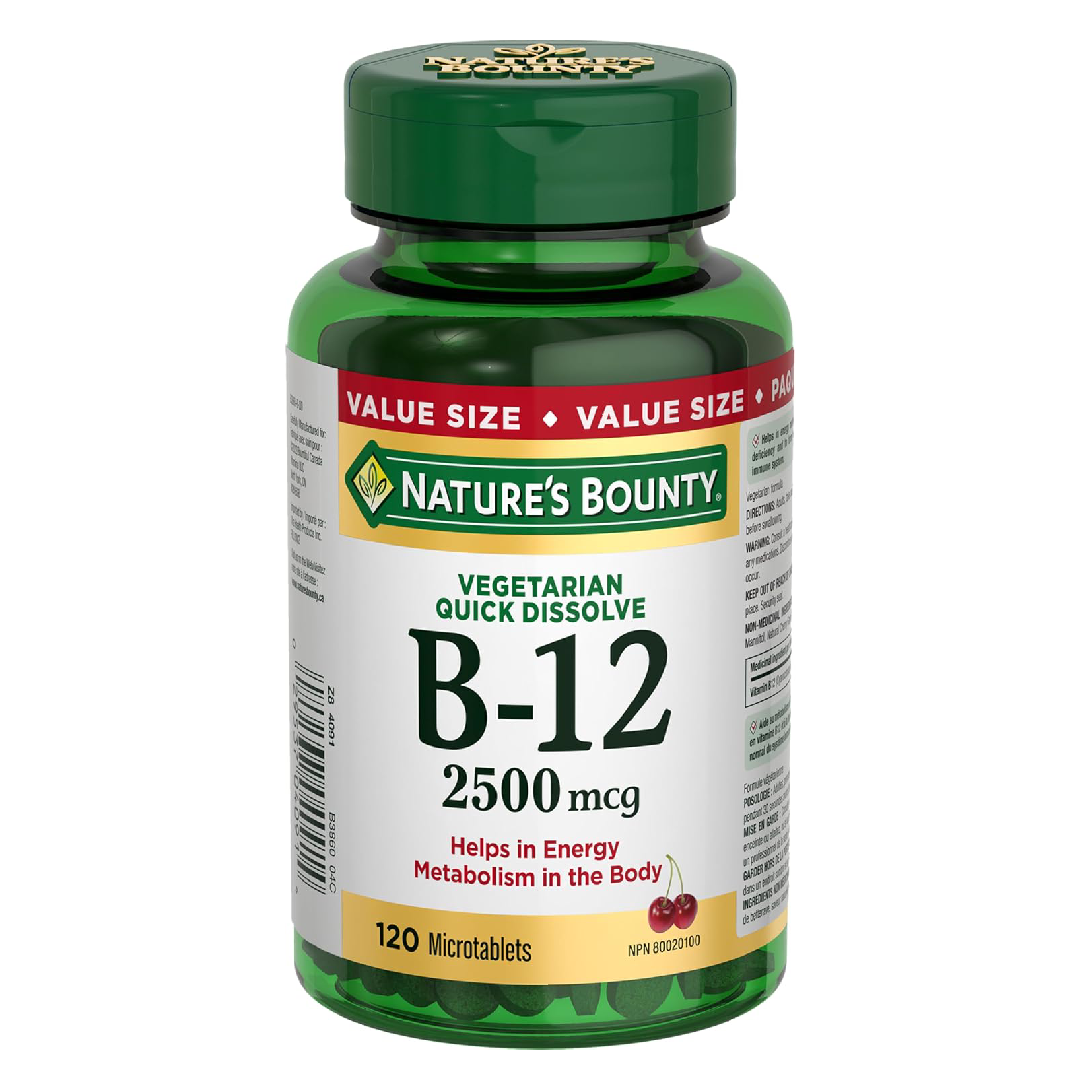 Nature's Bounty Vitamin B12 2500 mcg – 120 Tablets