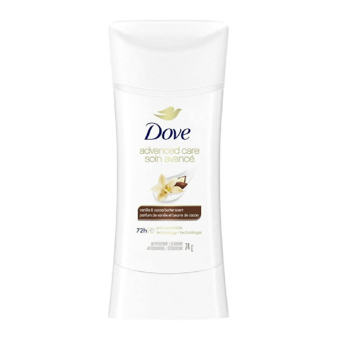Dove Advanced Care Vanilla & Cocoa Butter Antiperspirant 74g