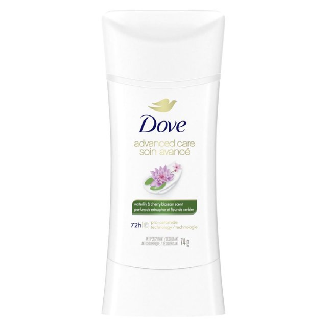 Dove Advanced Care Antiperspirant Stick – Waterlily & Cherry Blossom
