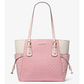 Michael Kors Voyager Large Color-Block Signature Logo Tote