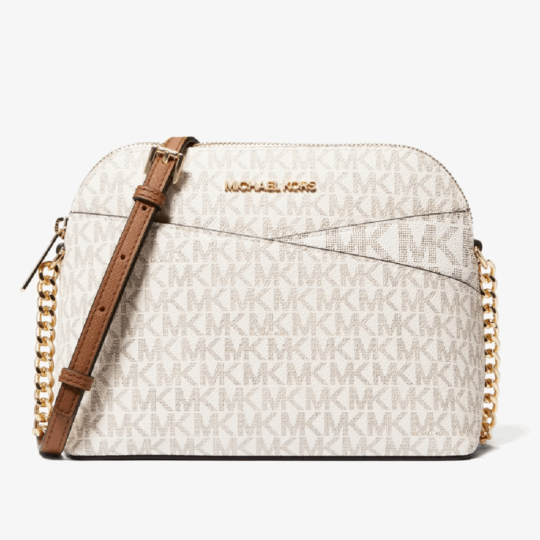 Michael Kors Jet Set Travel Medium Logo Dome Crossbody Bag