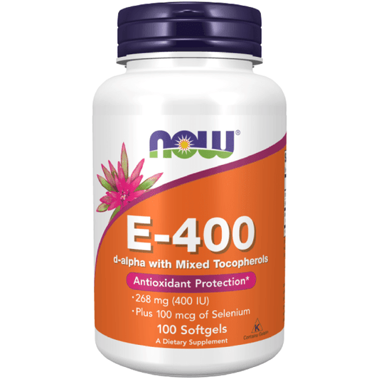 NOW Foods Vegetarian Dry E 400 IU – 100 Veg Capsules