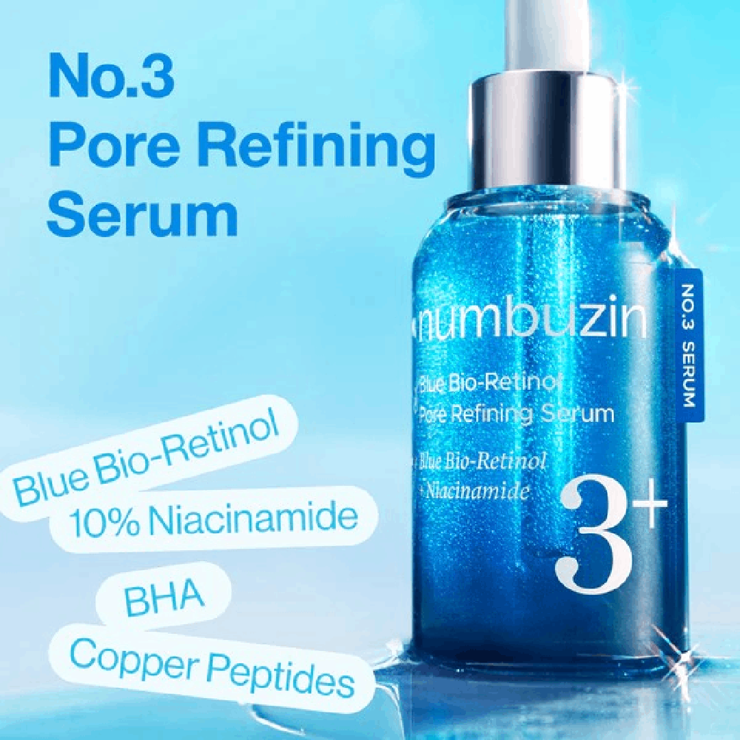 Numbuzin No.3 Blue Bio Retinol Pore Refining Serum (30ml)