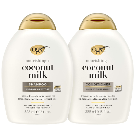 OGX Coconut Milk Hydrating Shampoo & Conditioner Set 385ml