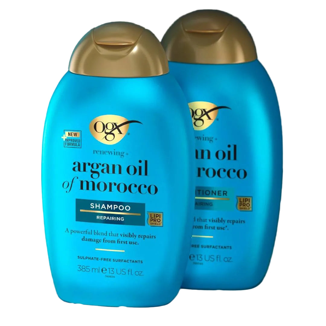 OGX Argan Oil Hydrate & Repair Shampoo & Conditioner Set 385ml