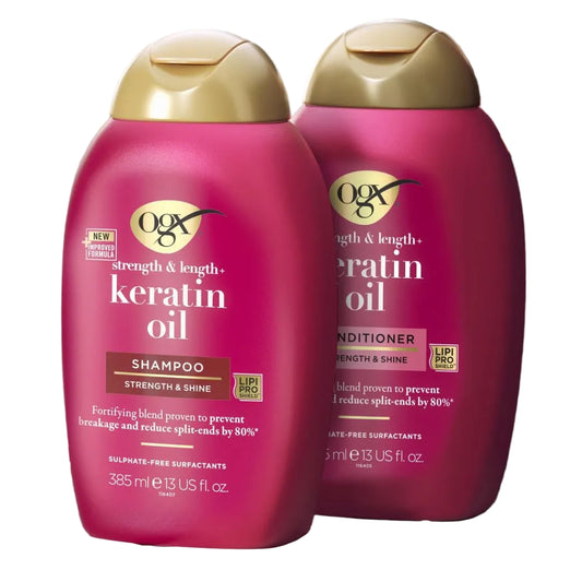 OGX Keratin Oil Shampoo & Conditioner Set 385ml