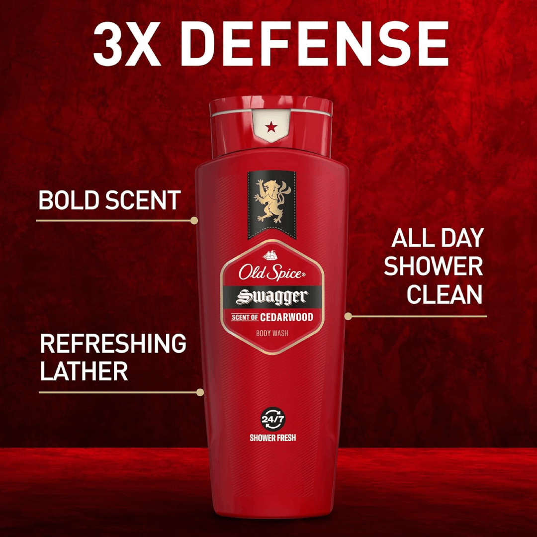 Old Spice Red Collection Body Wash for Men – Captain (473ml)