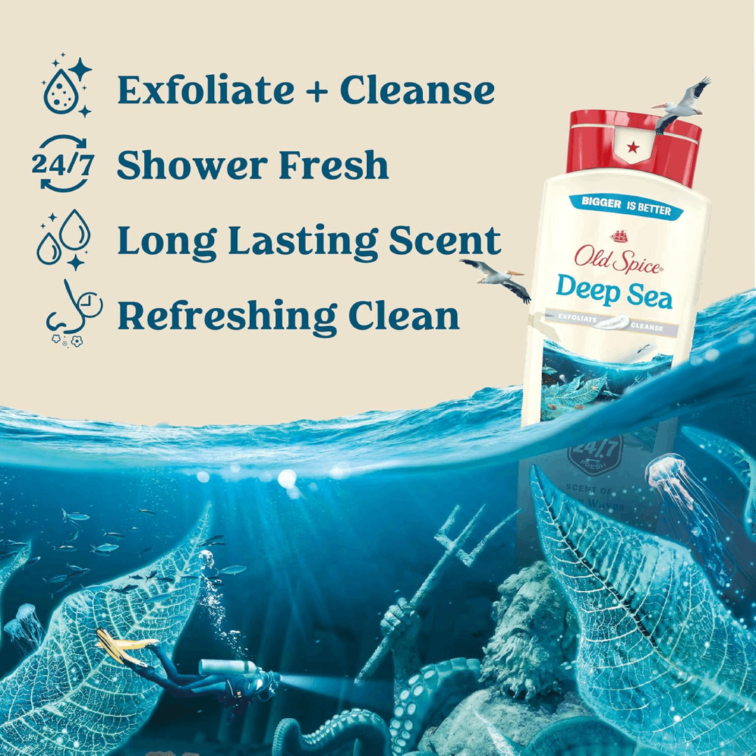 (Discounted Product) Old Spice Men’s Body Wash – Deep Cleanse (532ml)