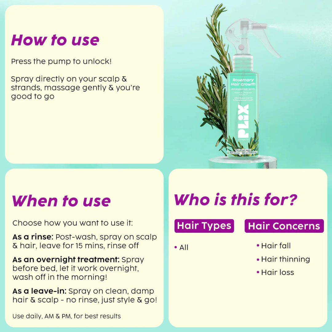 PLIX Rosemary Hair Growth Advanced Hair Spray