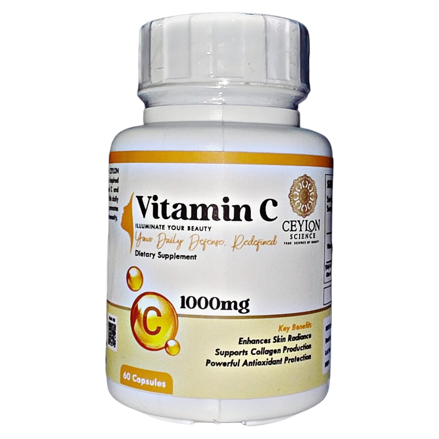 Ceylon Science Vitamin C 1000mg (60 Veg Capsules)