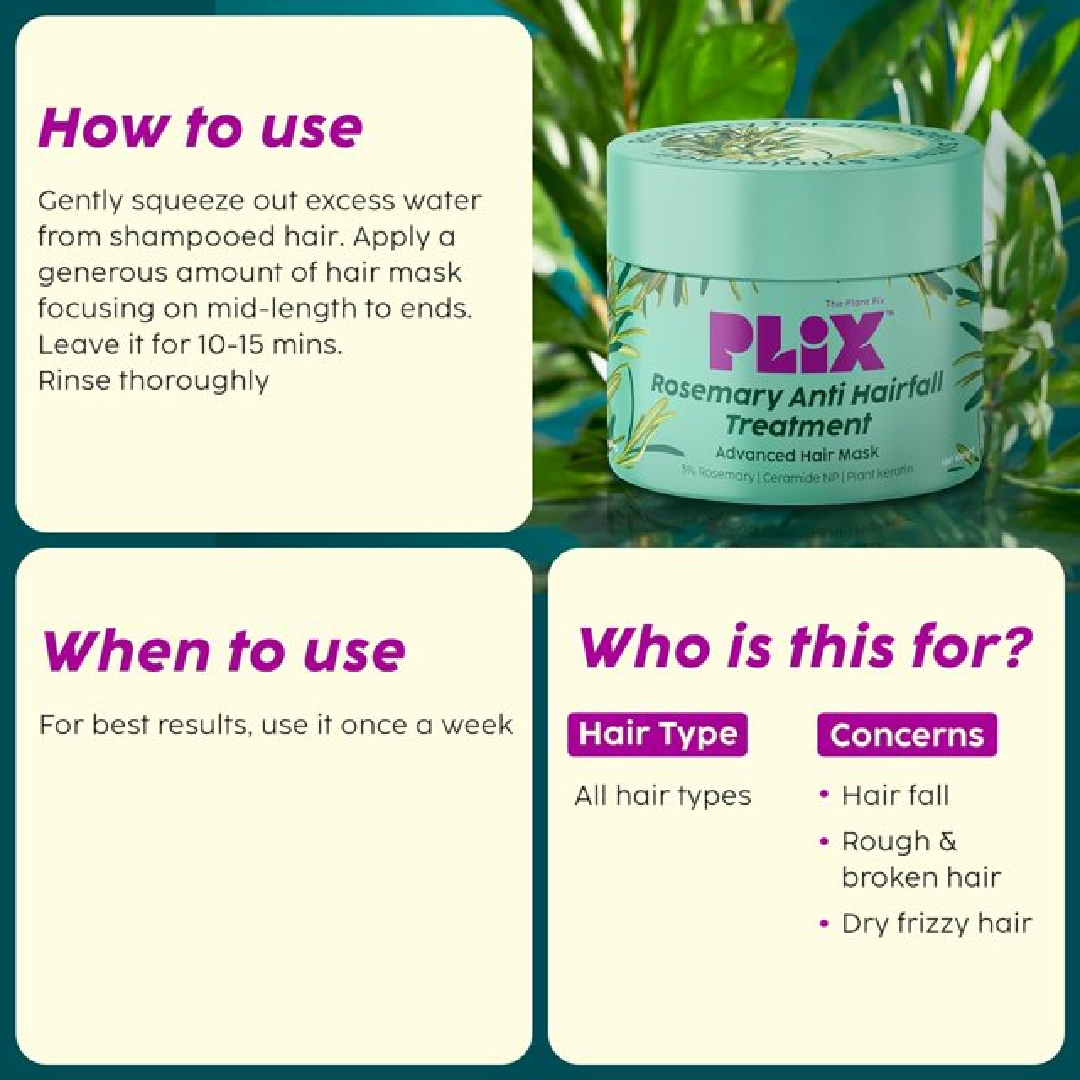 Plix Rosemary Anti Hair Fall Hair Mask (200g)