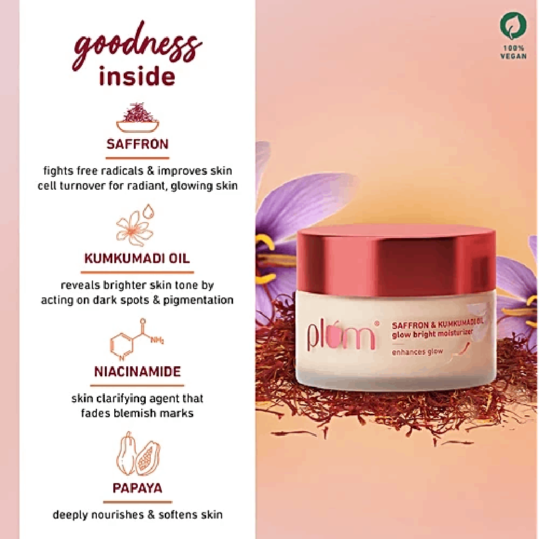 Plum Saffron & Kumkumadi Glow Moisturizer (50g)