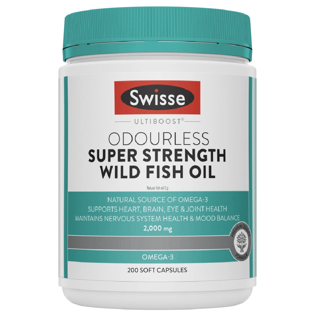 Swisse Ultiboost Odourless 2000mg Fish Oil 200 Capsules