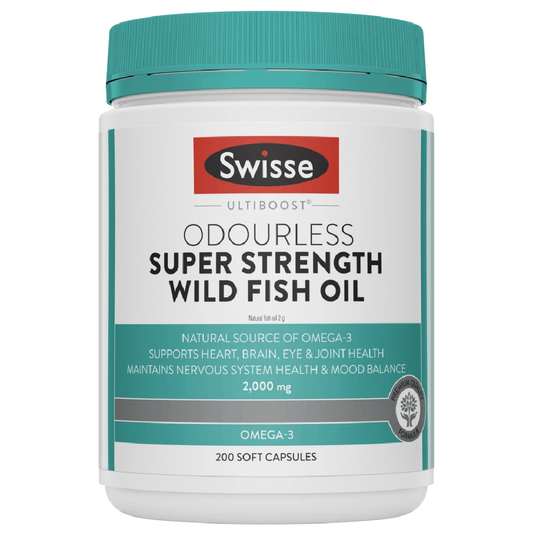Swisse Ultiboost Odourless 2000mg Fish Oil 200 Capsules