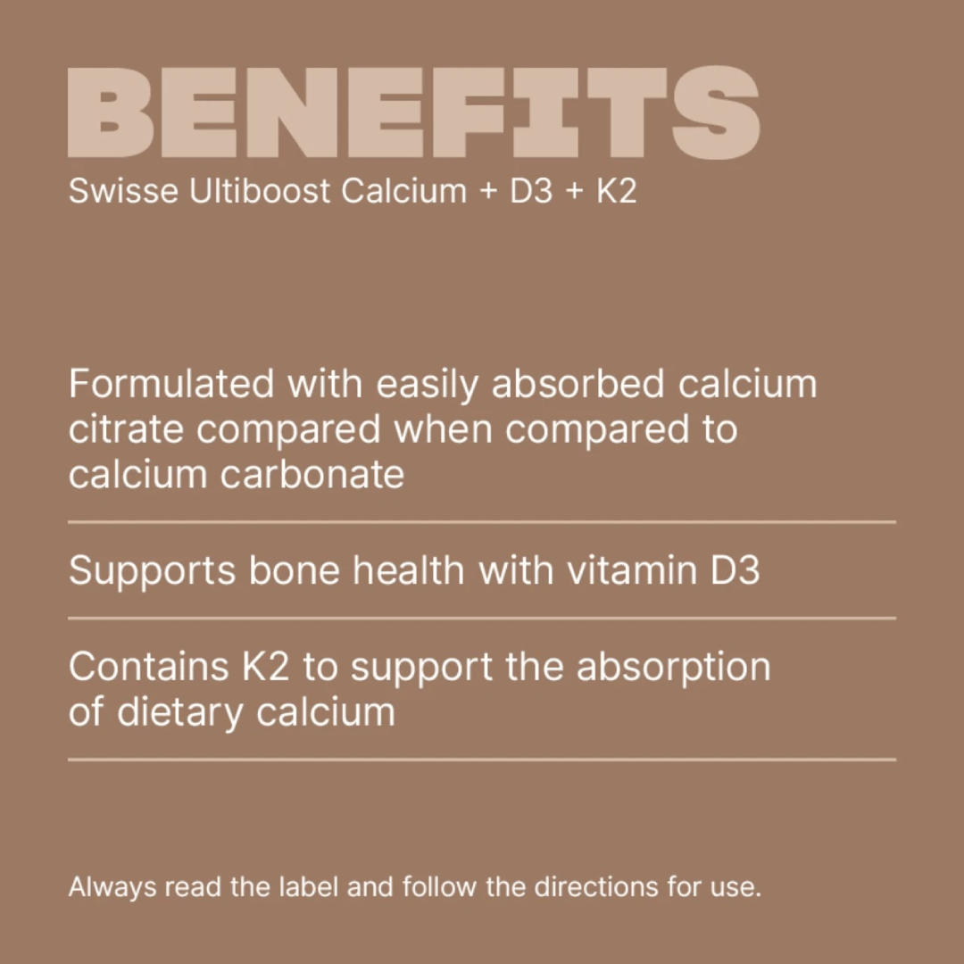 Swisse Calcium D3 + K2 60 Tablets