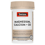 Swisse Magnesium, Calcium + Vitamin D3 120 Tablets