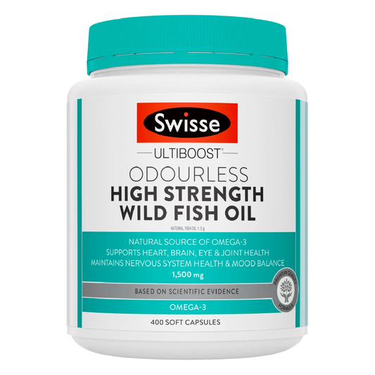 Swisse Odourless Fish Oil 1500mg (400 Capsules)