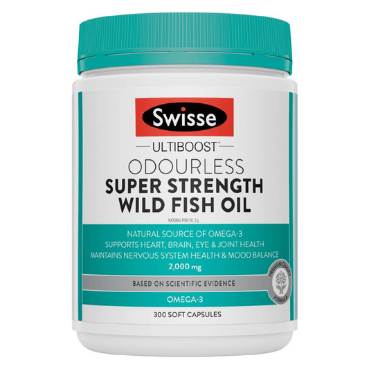 Swisse Odourless Fish Oil 2000mg (300 Caps)
