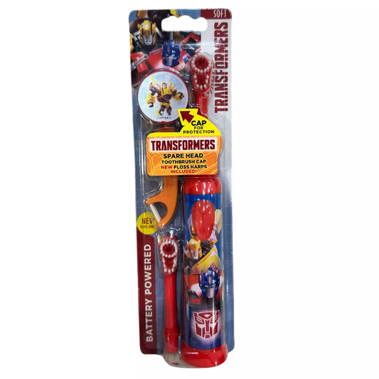 Transformers Kids Battery Powered Soft Electric Toothbrush