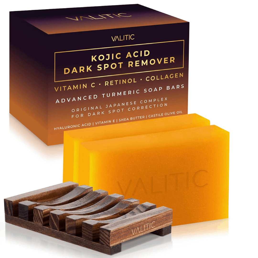 VALITIC Kojic Acid Dark Spot Remover Soap Bars 2 Pack