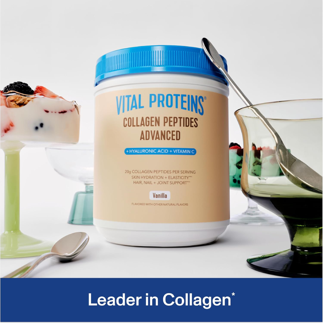 Vital Proteins Collagen Peptides Advanced + Hyaluronic Acid + Vitamin C (Vanilla)