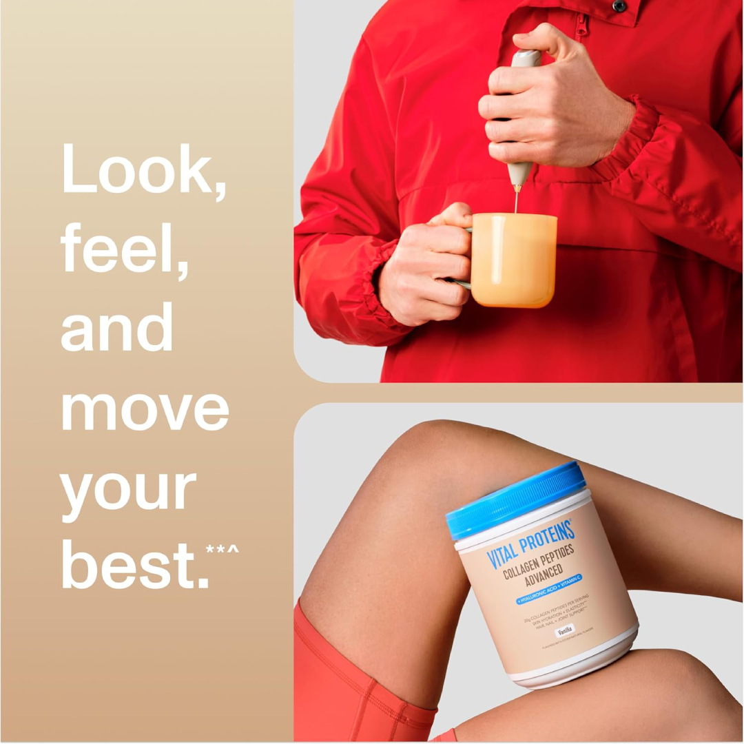 Vital Proteins Collagen Peptides Advanced + Hyaluronic Acid + Vitamin C (Vanilla)