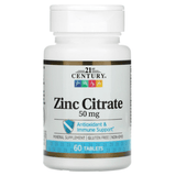 21st Century Zinc Citrate 50mg Tablets – 60 Count